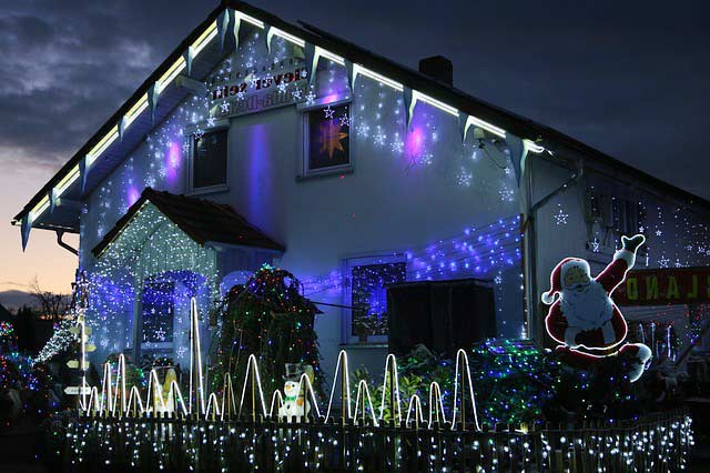 Lichterkette Eisregen als Weihnachtsbeleuchtung